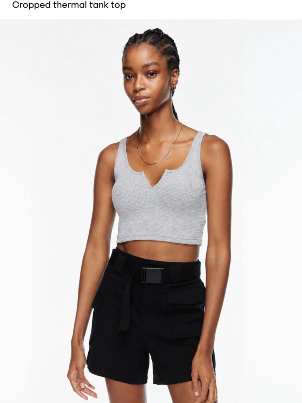 TNA Aritzia Waffle Notch Tank